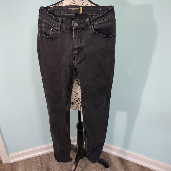 Dolce & Gabbana black Denim Jeans 14 Gold size 30 - Picture 1 of 7